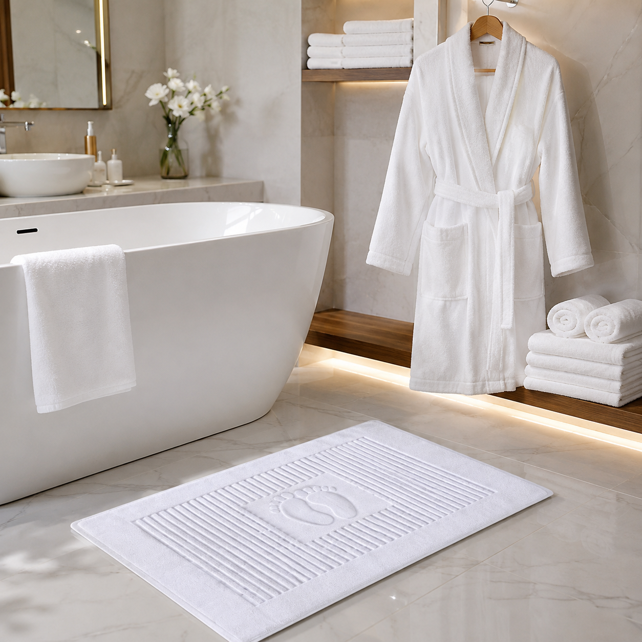 100% Cotton Hotel Bath Mat Towel for Luxury Hotels