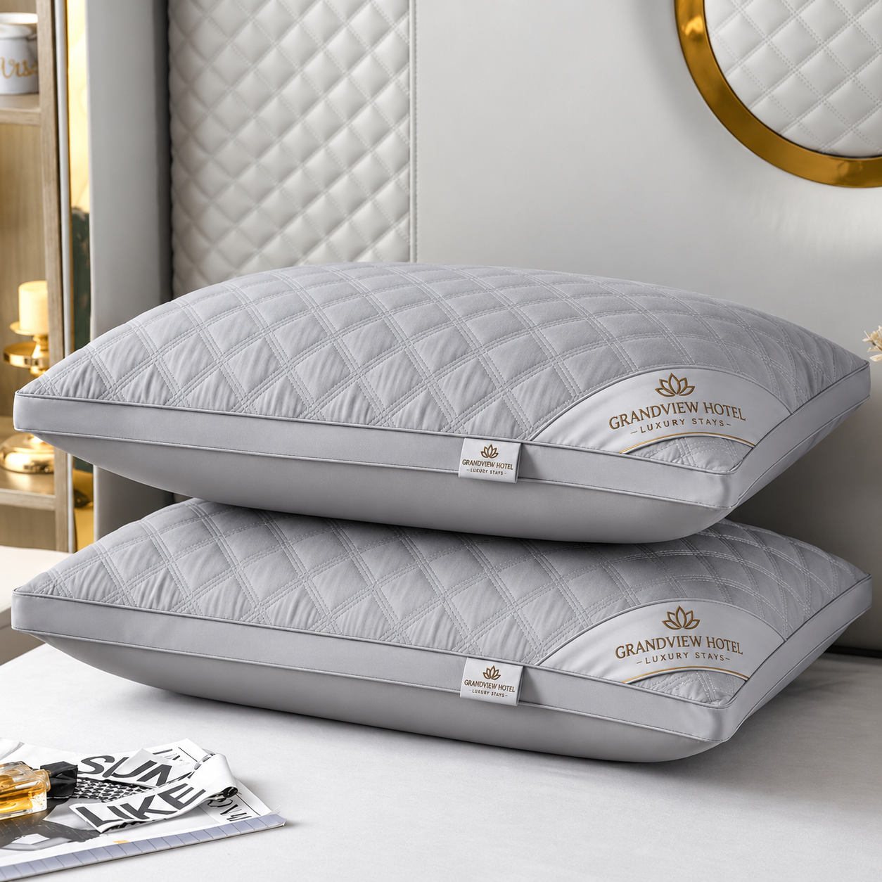 Premium Polyester Fiber Hotel Pillow for 5-Star Hotels